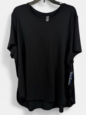 NWT - Vively Black Short Sleeve Scoop Neck Tee 3XL